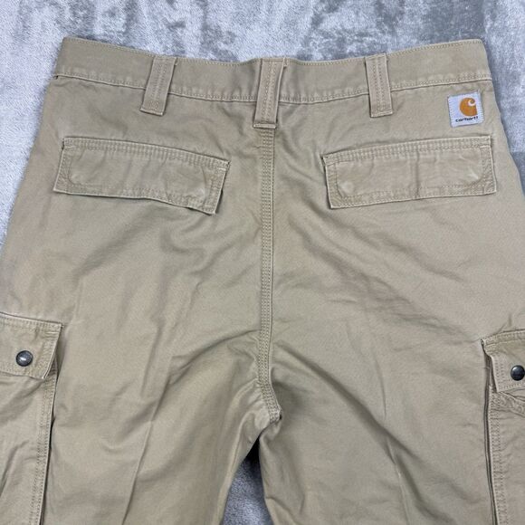 Carhartt Men's Work Pant 36x32 Khaki Relaxed Fit Rugged Cargo Canvas Carpenter - Picture 4 of 10
